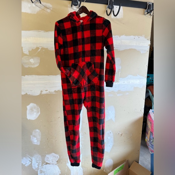 Cat & Jack Onesie Zip up Fleece PJ - Picture 4 of 5